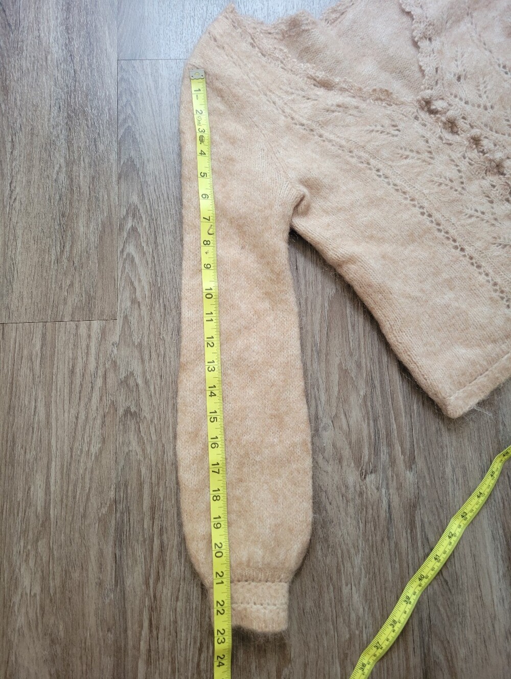 Sezane Angelo Cardigan Mohair Merino Wool Cream Beige Sweater Quiet Luxury MD - Picture 15 of 16